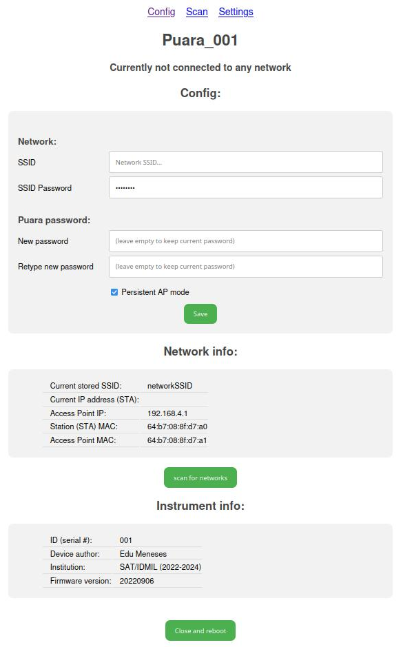 Config Page